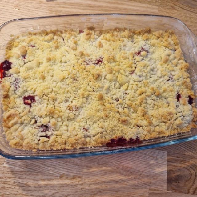 Recette de crumble aux fruits rouges et pommes  légère 